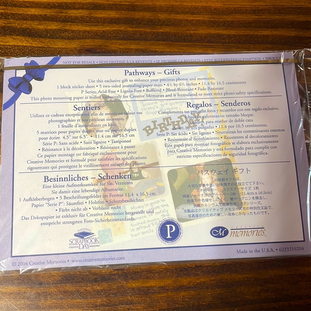 Creative Memories Pathways - Gifts